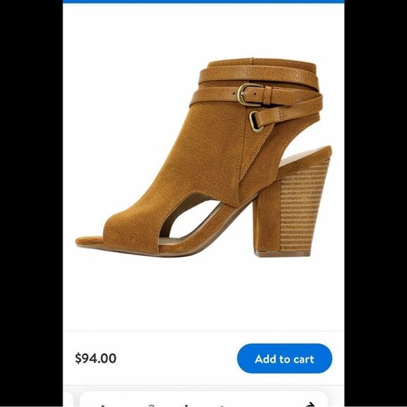 White mountain taupe color open toe booty with zippers size 7.5 - Picture 5 of 11